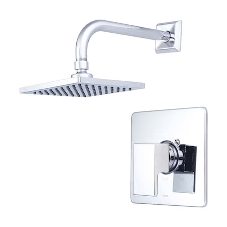 Pioneer Industries 1-Handle Shower Trim Set, Polished Chrome, Brushed Nickel, Wall T-4MO300